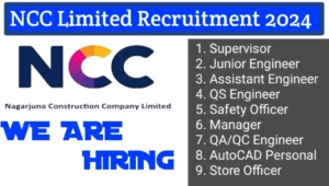 NCC Limited Recruitment 2024