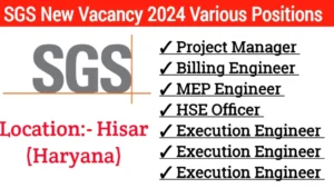 SGS Open New Vacancy