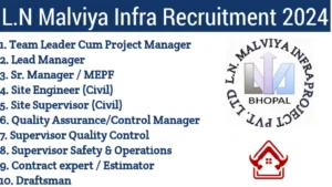 L.N. Malviya Infra Projects Pvt Ltd Latest Job 2024