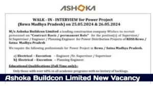 Ashoka Buildcon Ltd Walk-In Interview May 2024