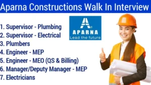Aparna Constructions Walk In Interview