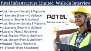 Patel Infrastructure Ltd Walk-In Interview