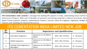 ITD Cementation India Limited Walk-In Drive