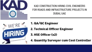 Kad Construction Hiring Civil Engineers