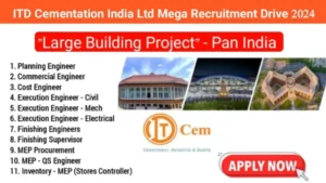 ITD Cementation India Ltd Mega Recruitment Drive 2024