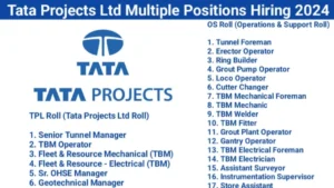 Tata Projects Ltd Hiring