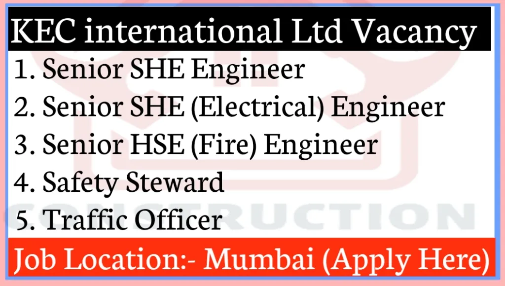 KEC International Ltd Vacancy 2024