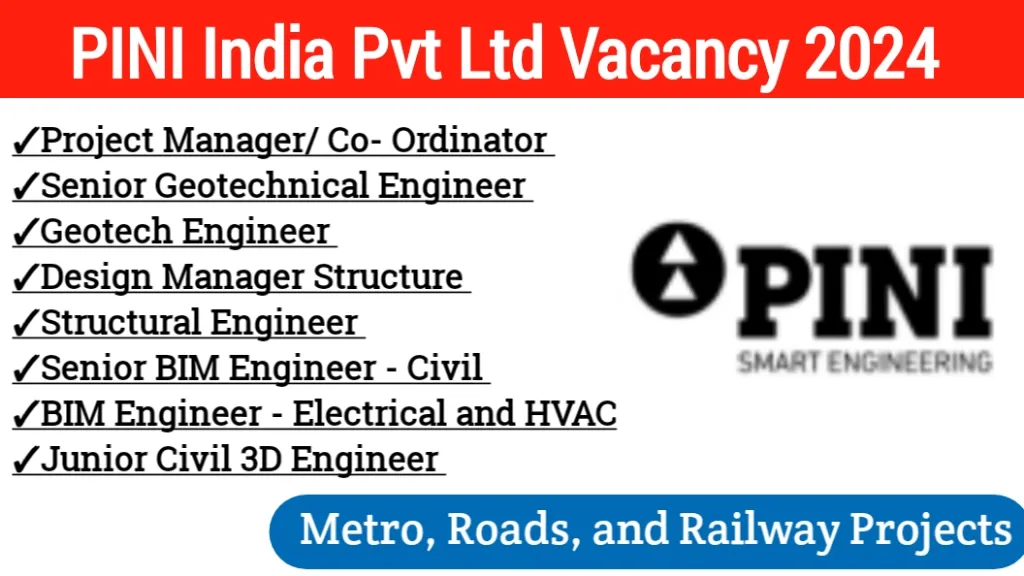PINI India Pvt Ltd Vacancy 2024