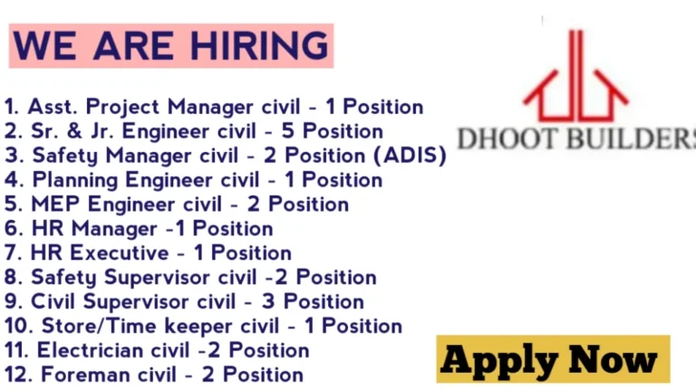 Explore Exciting Career Opportunities with Dhoot Builders