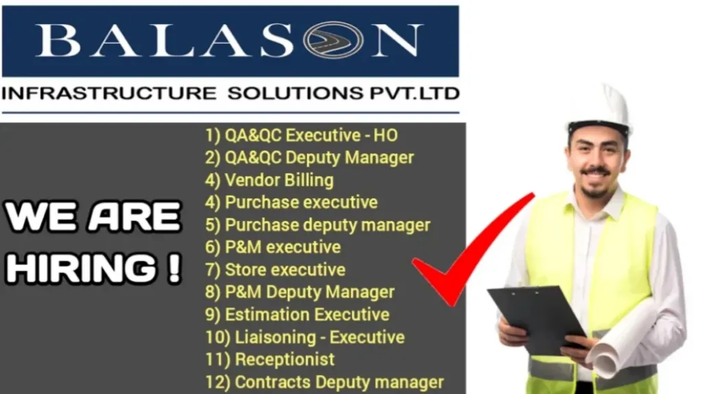 Balason Infrastructure Solution Pvt Ltd Vacancy 2024