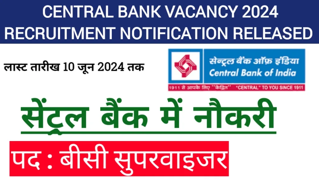 Central Bank Vacancy 2024