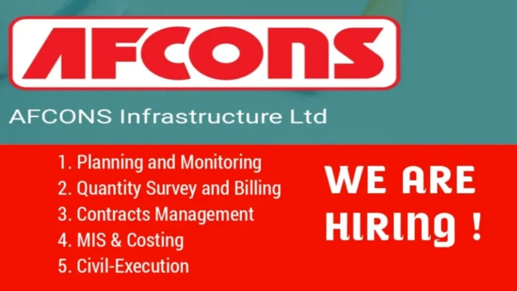 Afcons Infrastructure Ltd Exciting Job