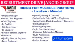 Recruitment Drive at Jangid Group