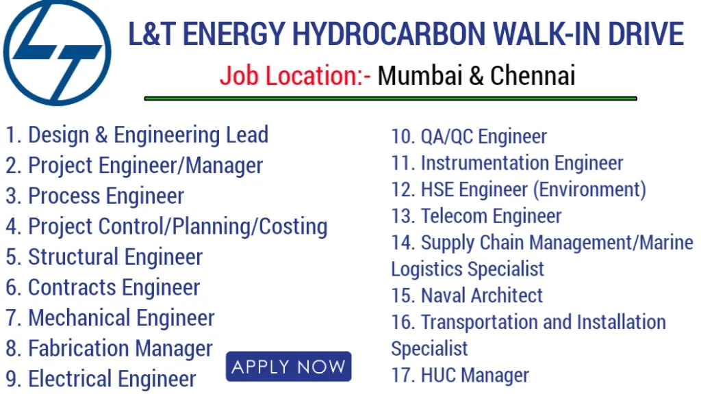 L&T Energy Hydrocarbon Walk-In Drive 2024