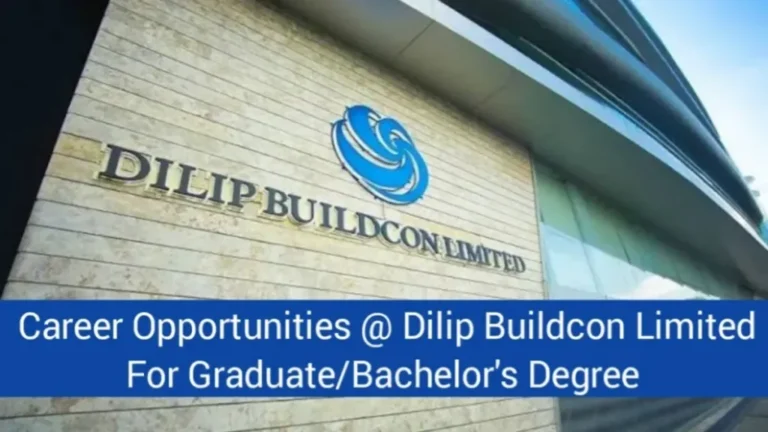 Job Opportunity at Dilip Buildcon Ltd