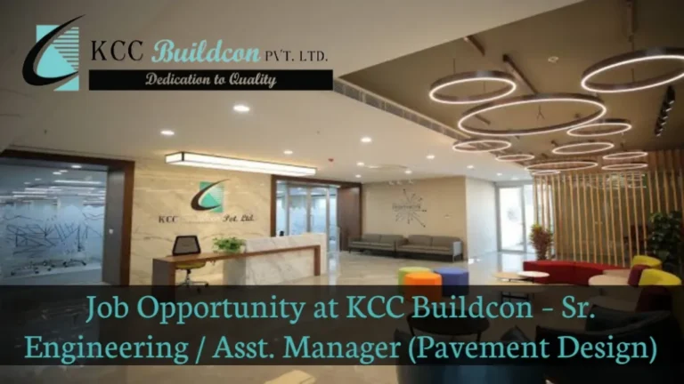 Job Opportunity at KCC Buildcon