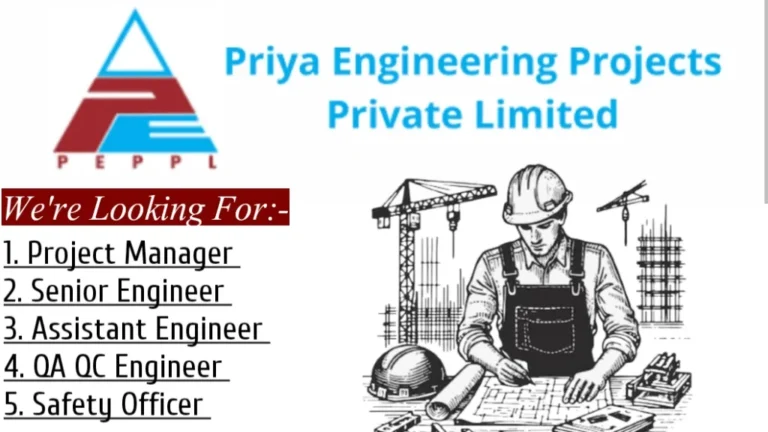 Immediate Job Openings at Priya Engineering Projects Pvt