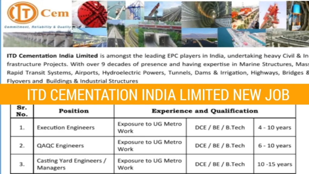 ITD Cementation India Limited Walk-In Drive