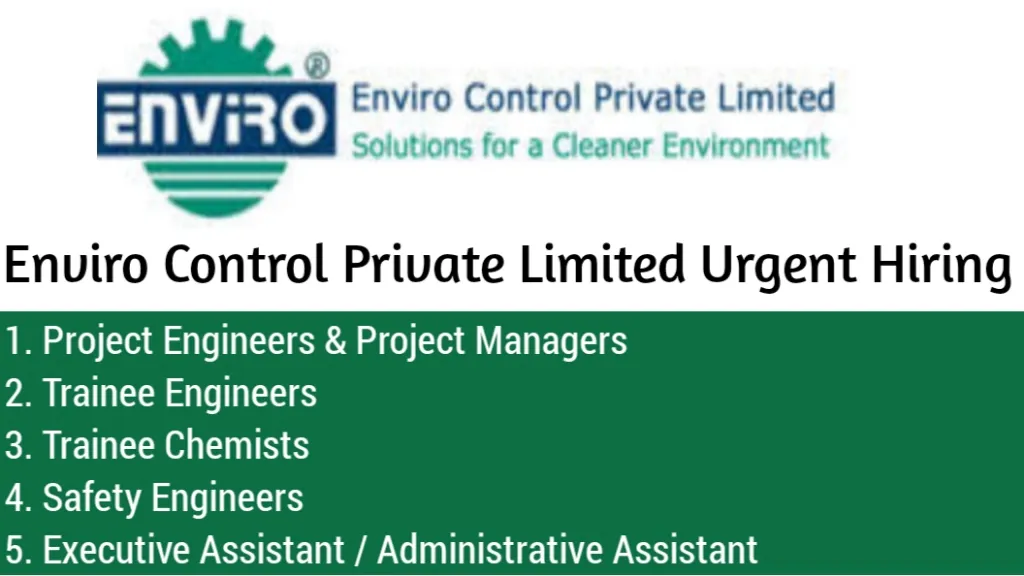 Enviro Control Private Limited Urgent Hiring