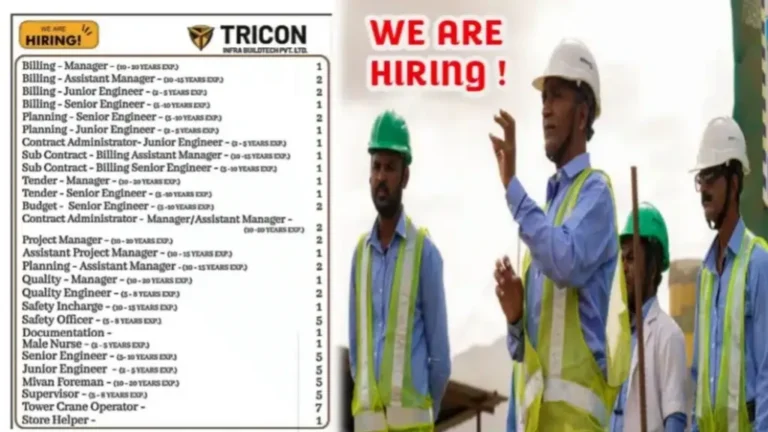 Tricon Infra Buildtech is Hiring