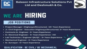 Balason Infrastructure Solution Pvt Ltd Hiring