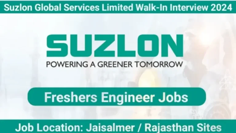 Suzlon Global Services Ltd Walk-In Interview