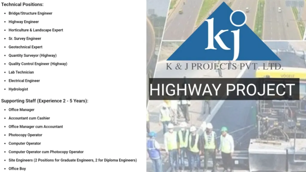 K&J Projects Pvt Ltd is Hiring