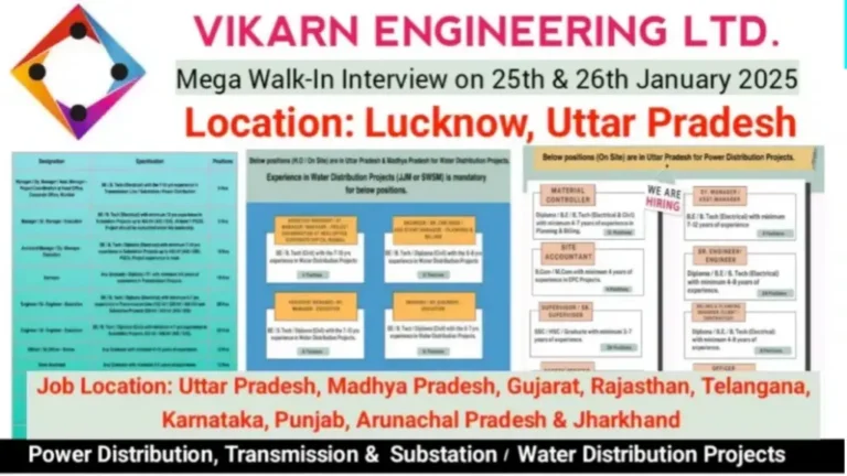 Vikran Engineering Ltd Walk-In Interview 2025