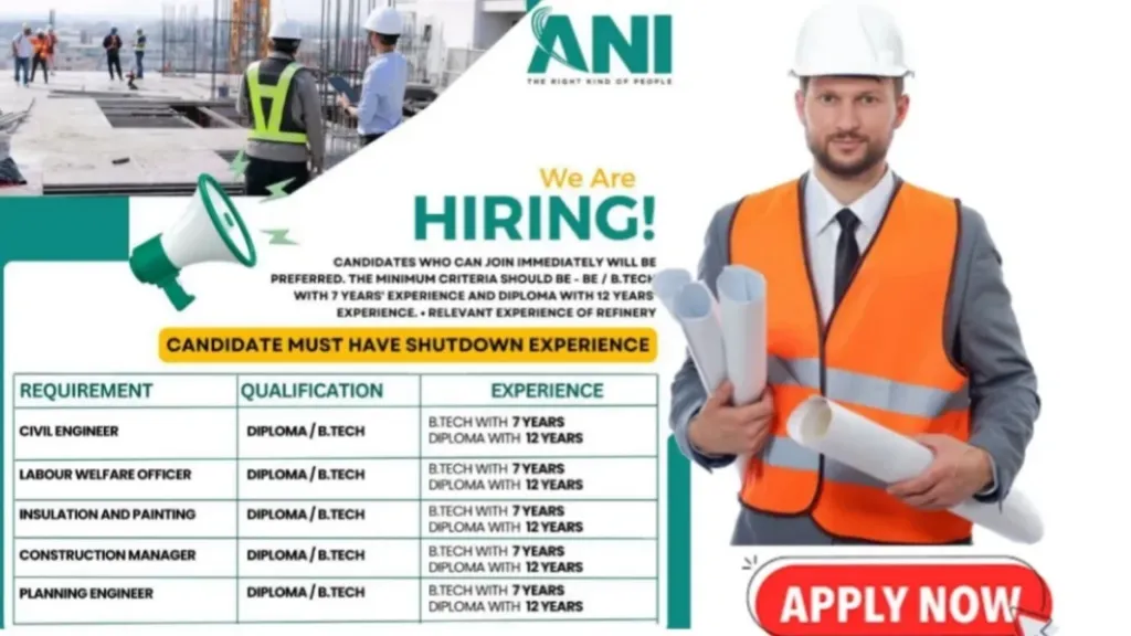 ANI Integrated Services Ltd Recruitment 2025