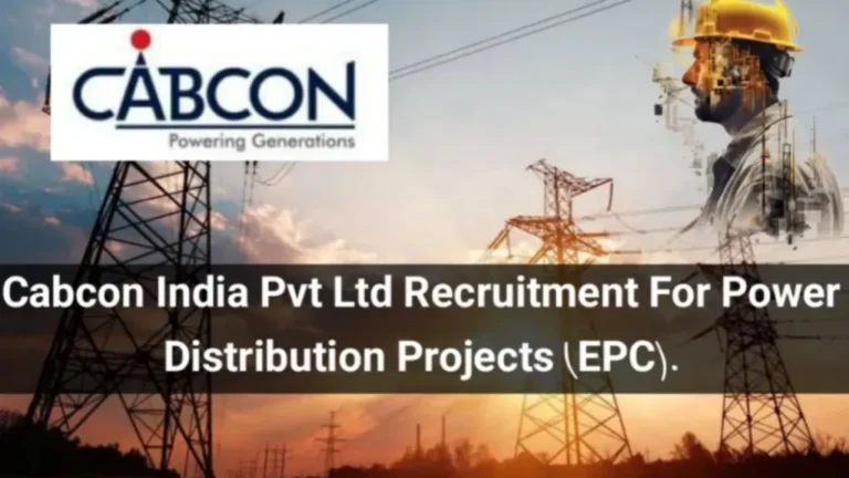 Cabcon India Ltd Vacancy 2025